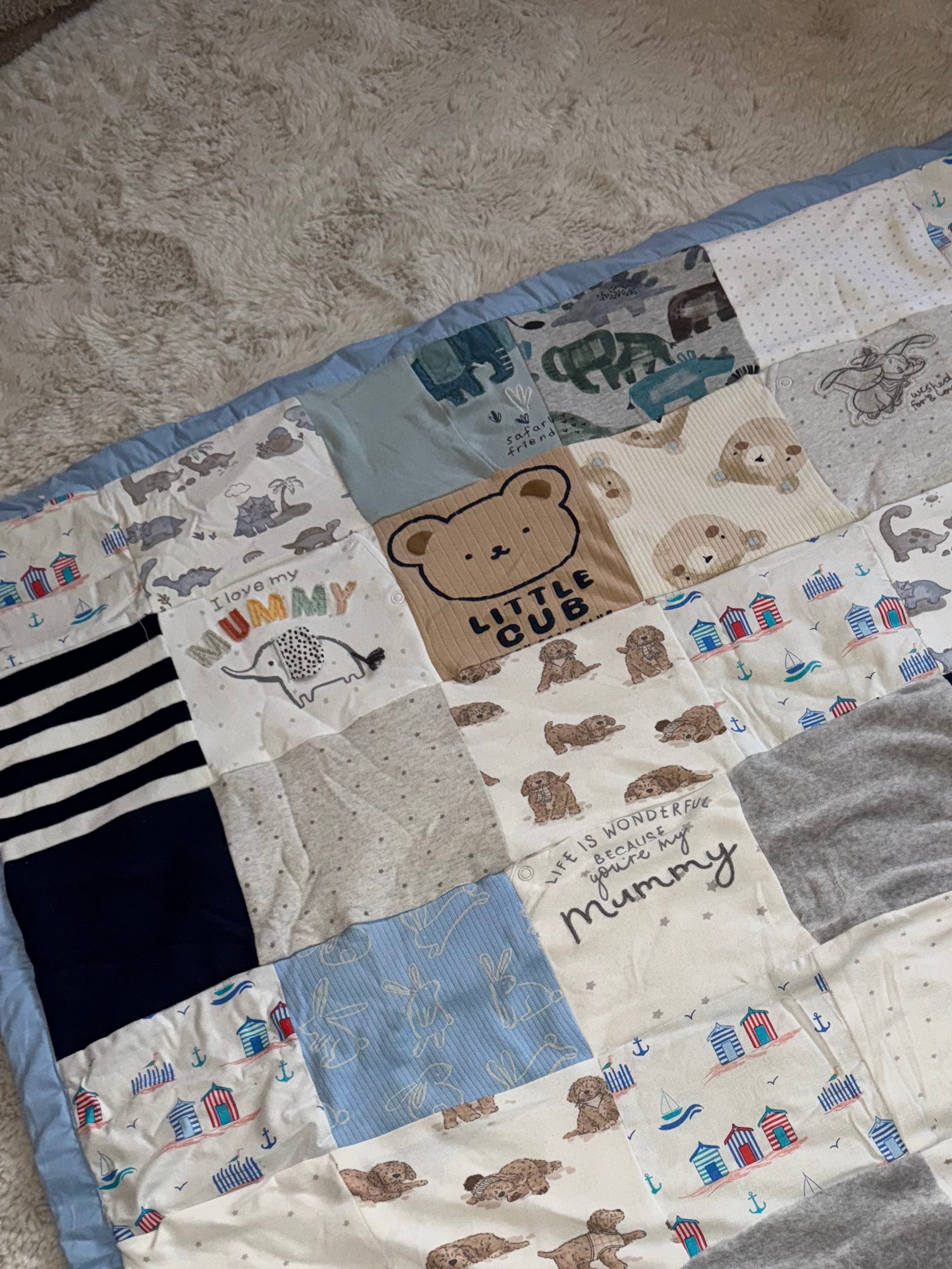 Baby grow keepsake blanket