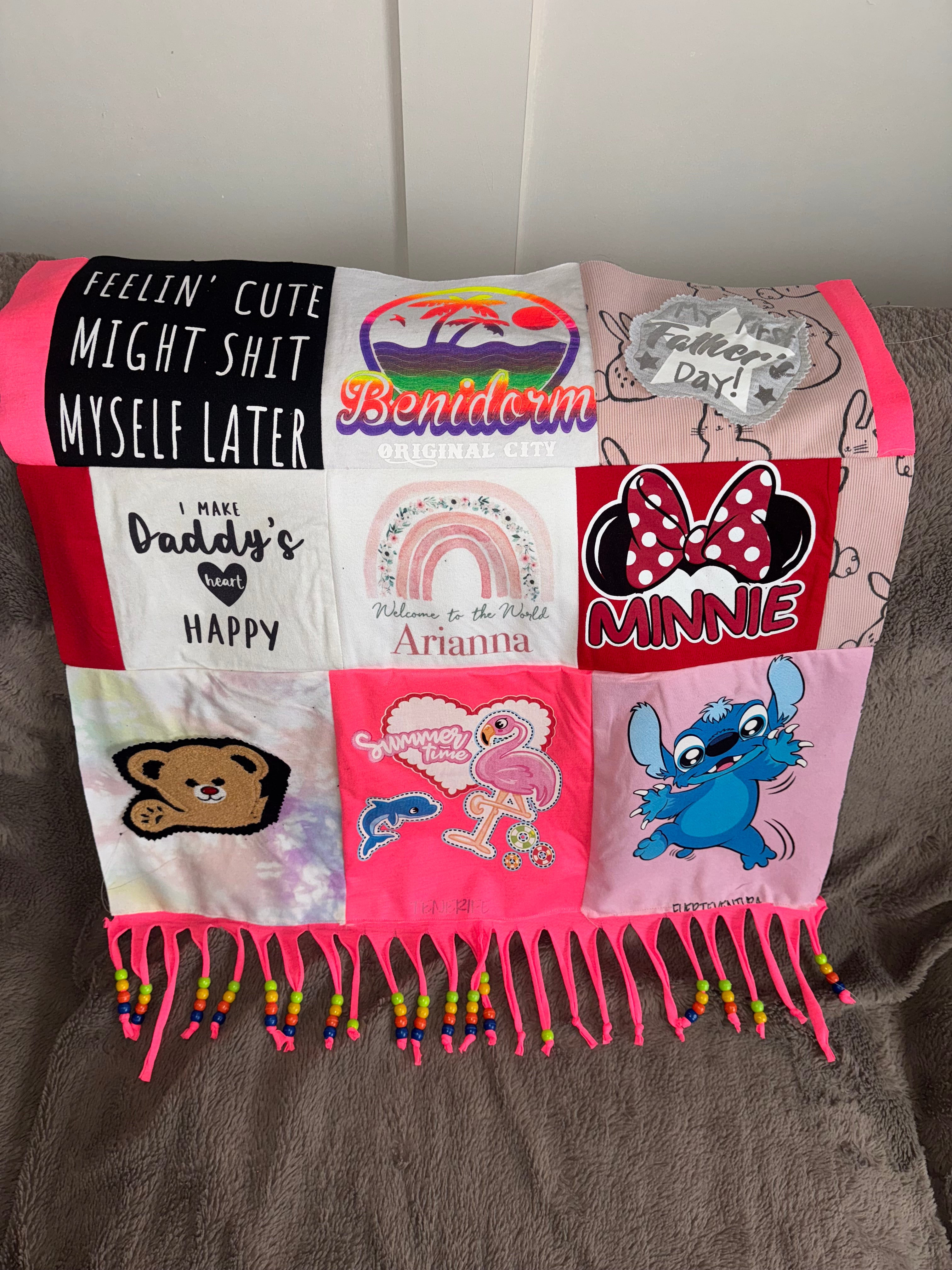 Baby grow keepsake blanket