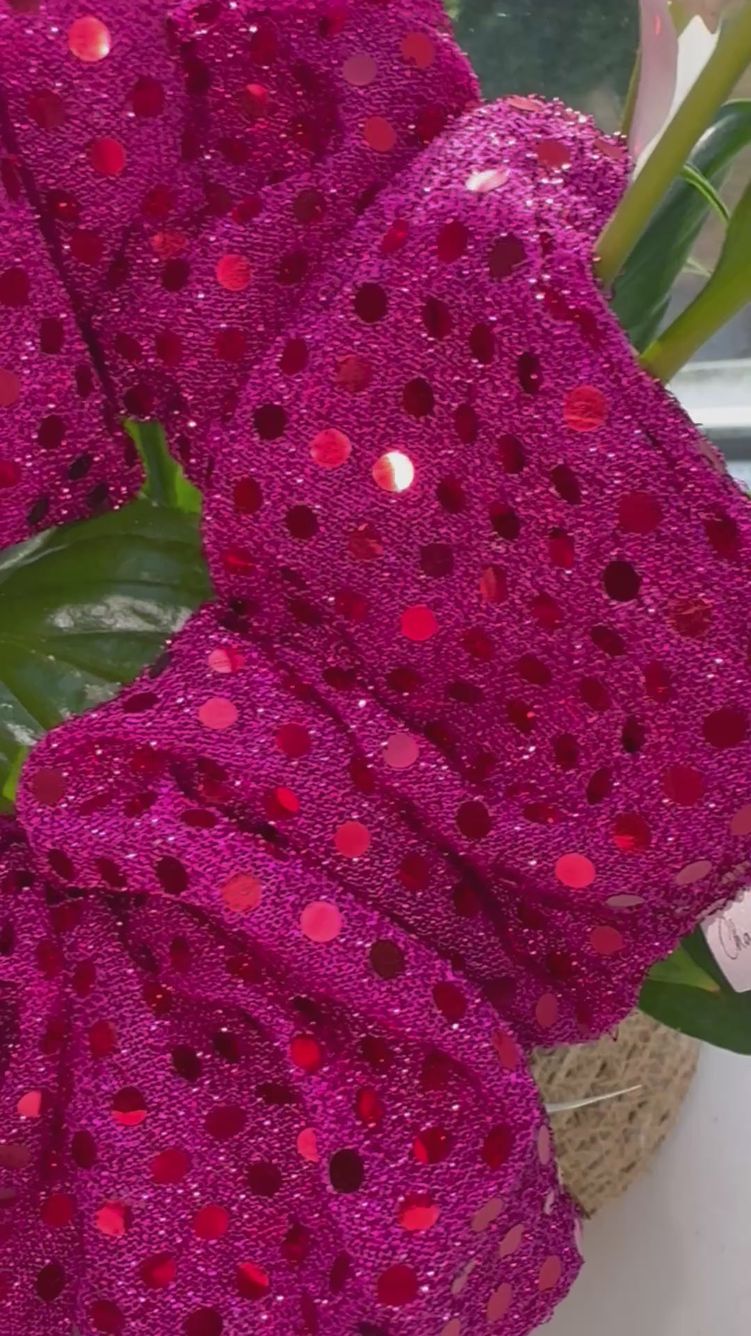 Pink Sequin Scrunchie